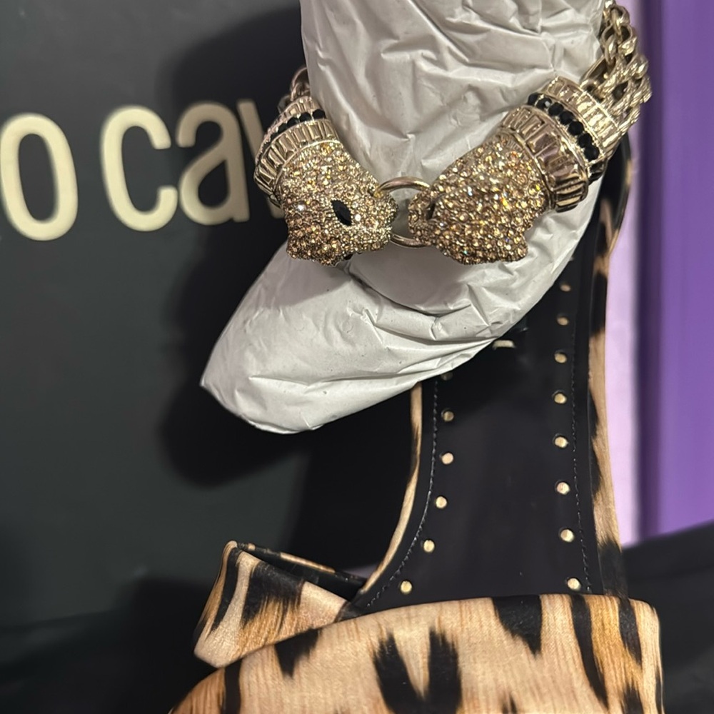 Brand, new pristine bling out Roberto Cavalli, high heels, sandals - Picture 4 of 15